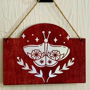 Wooden sign- home decor- Moth